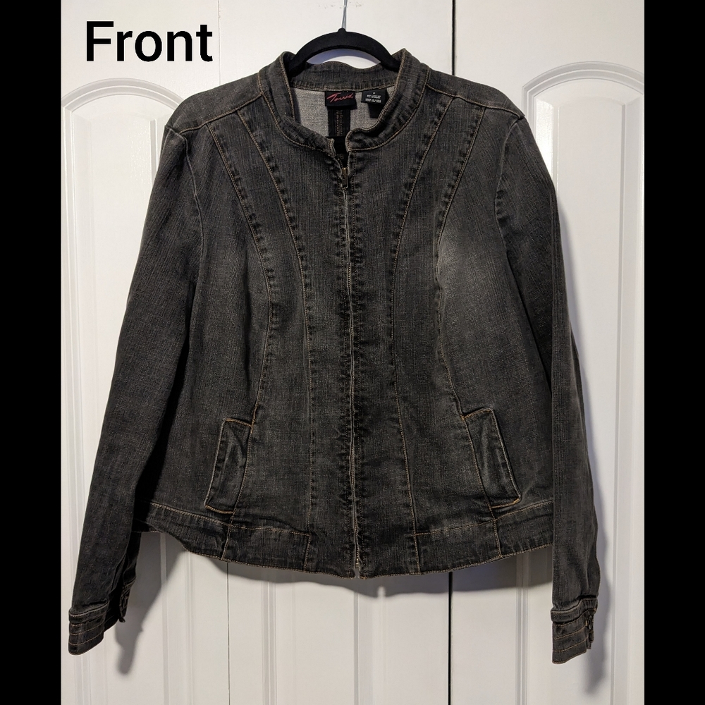 Torrid Gray Vintage Denim Jacket, Size 3